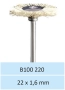 b100220 диск щетка средняя размер 22мм*1,6мм horico