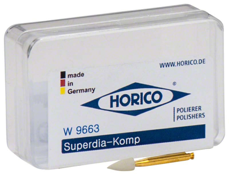 W9663 Конус остроконечный - Серый - для окончательной полировки композитов, HORICO