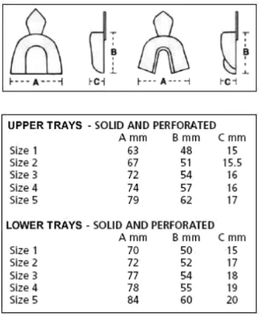 ложки "hi tray" слепочные, металлические, размер №4, нижняя челюсть, 1шт., zhermack