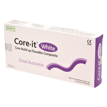 Core.it White Dual Automix - материал композитный фторсодержащий, 2шпр*10г., Spident