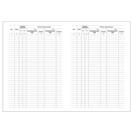 журнал регистрации температуры в холодильном оборудовании (30 листов) копибланк