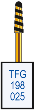 TFG198025 Бор алмазный FG - конус закругленный - 025 серый HORICO