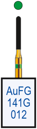 aufg141g012 бор алмазный fg - цилиндр закругленный - 012 зеленый horico