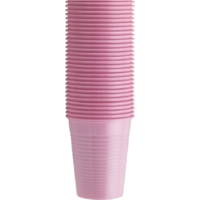 стаканы пластиковые, 100шт., розовые, euronda