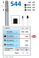 fg544x025 бор алмазный fg - конус усеченный с закругленными краями - 025 черный horico