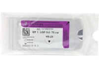 ультрасорб - мононить из сополимера гликолида и капролактона, l=75см, usp 5/0, hs-20, "линтекс"