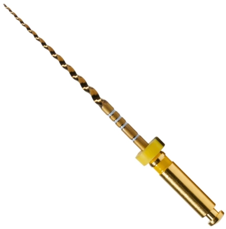 protaper gold - блистер/6шт., 25mm f1 - жёлтые - машинные завершающие файлы (maillefer)