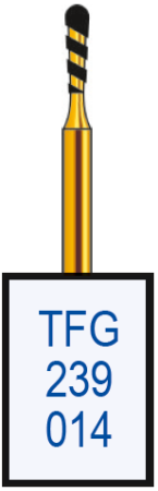 tfg239014 бор алмазный fg -  грушевидный  - 014 серый horico