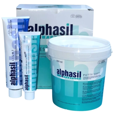 Alphasil Perfect / Альфасил Набор №2 - C-силикон слепочный (900 мл + 150 мл + 60 мл) Mueller-Omicron