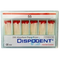 штифты бумажные абсорбирующие 02 №55 (200 шт) dispodent