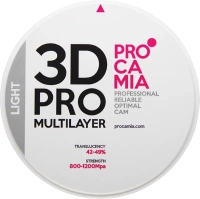 циркониевый диск procamia 3d pro multilayer light 98*18 d2