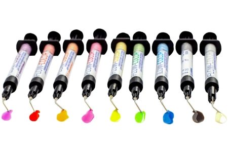 flow-color красный - микрогибридный светоотверждаемый композит типа "flow"с фтором, 1г., arcona