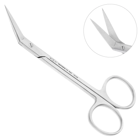 Ножницы хирургические угловые Fadenschere 11.5 см  19-24* HLW