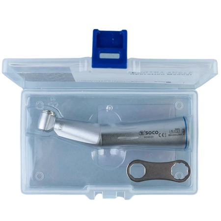 наконечник угловой soco d23-f с внутренней подачей воды и генератором света 1:1