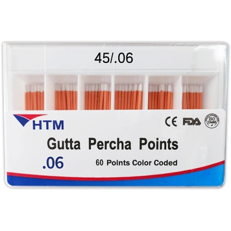 Гуттаперчевые штифты 06 №45 (60 шт) HTM Dent