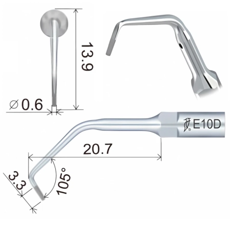 насадка e10d эндодонтическая woodpecker