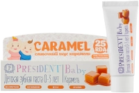 детская зубная паста president baby 0-3 со вкусом карамели (без фтора), 30мл