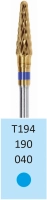 t194190040 фреза твс-конус - 040 синий насечка крестообразная станд. мет. сплавы пластмасса гипс  h