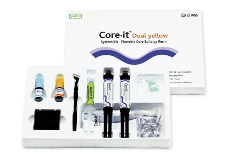 core.it dual yellow automix system kit - набор композитный фторосодержащий, spident