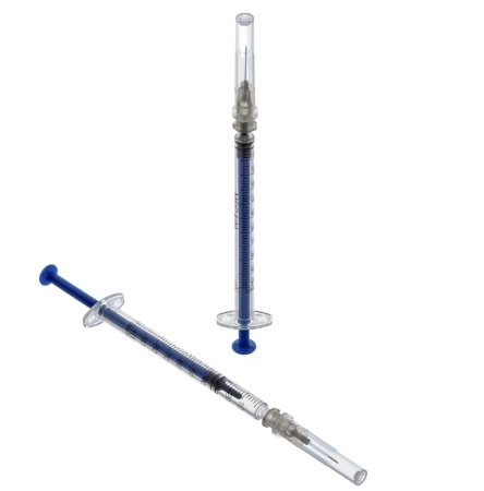 шприц стерильный инсулиновый 1мл с иглой 26gx2/5" (0.45*12мм), medaim (цу=100 шт)