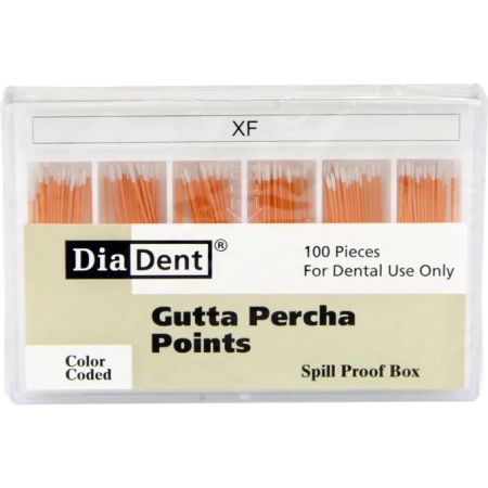Гуттаперчевые штифты дополнительные, 100шт/уп.,  X-FINE, DiaDent
