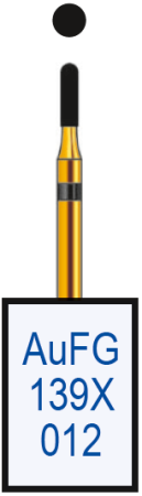 aufg139x012 бор алмазный fg - цилиндр закругленный - 012 черный horico