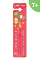 детская зубная щетка president 7+ (5 мил) арт.629