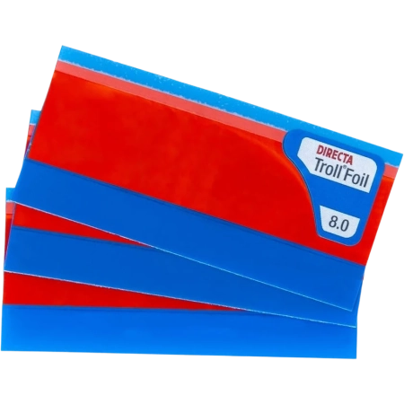 фольга артикуляционная trollfoil двусторонняя красная 8 мкм (100 шт) directa