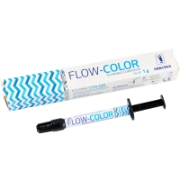 flow-color голубой - микрогибридный светоотверждаемый композит типа "flow"с фтором, 1г., arcona