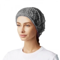 шапочки "спецмедзащита" типа «шарлотта» из нетканного материала, цвет: черный, 100шт/уп