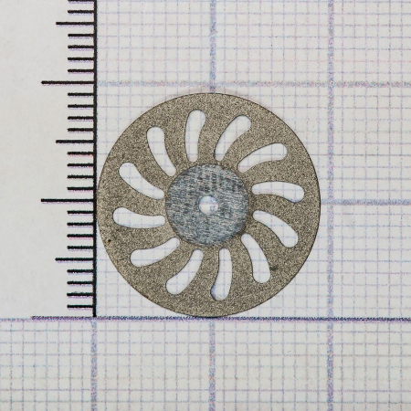 H401F190 Диск алмазный - жёлтый Ø 19мм - двухсторонний, перфорированный, HORICO