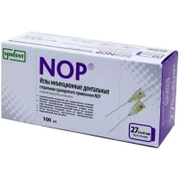 иглы карпульные nop 0.4 x 41 мм 27g (100 шт) spident