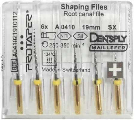 ProTaper / ПроТейпер машинные 19 мм SX - формирующие (6 шт) Maillefer
