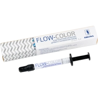 flow-color белый - микрогибридный светоотверждаемый композит типа "flow"с фтором, 1г., arcona