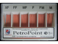 гуттаперчевые штифты дополнительные, 120шт/уп. (petropoint) x-fine m