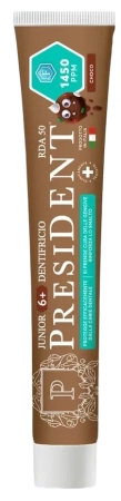 Детская зубная паста President 6+ Choco (RDA 50) с фтором, 70 г
