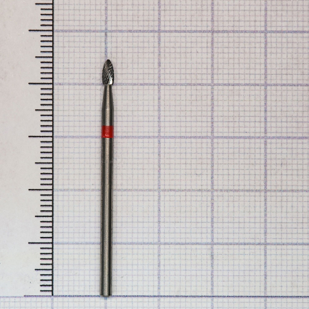277140023 Фреза твс - олива - 023 красный насечка крестообразная мелкая. мет. сплавы пластмасса   HO