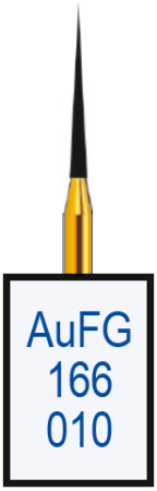 AuFG166010 Бор алмазный FG - конус остроконечный - 010 серый HORICO