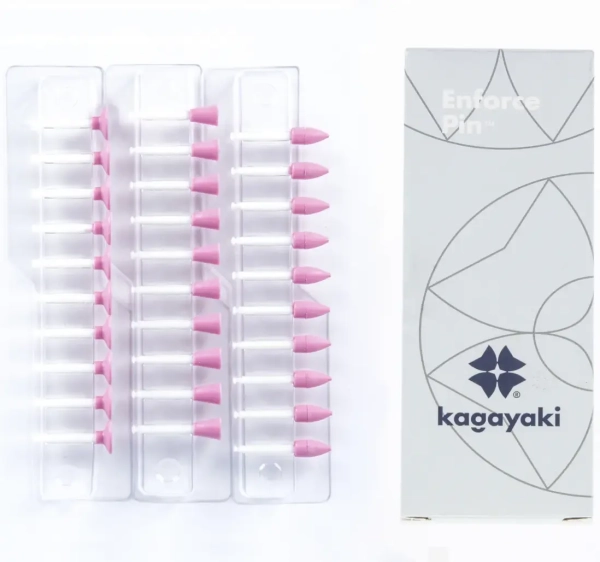 набор полиров "kagayaki enforce pin" (пуля,диск,чашка) - розовые (уретан), µ 70, уп/30шт