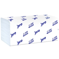 полотенца бумажные v-сложения protissue c-388 премиум, 180 листов, 3-слоя, белые (тк=20уп)