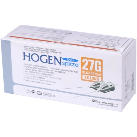 иглы карпульные hogen spitze 0.4 x 40 мм 27g (100 шт) ckdental