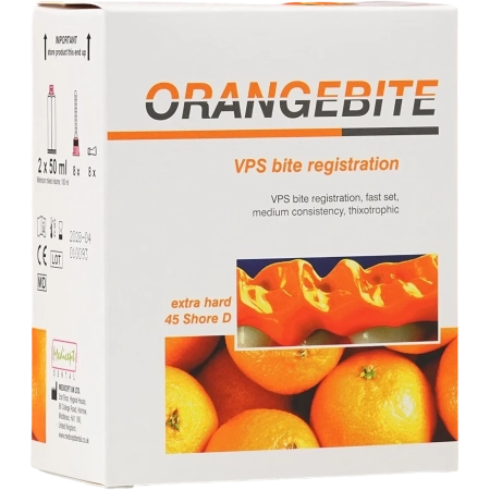 orange bite - a-силикон для регистрации прикуса (2 картриджа по 50 мл) medicept dental