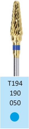 T194190050 Фреза твс-конус - 050 синий насечка крестообразная станд. мет. сплавы пластмасса гипс  H