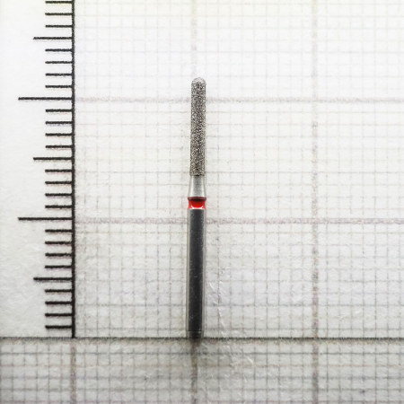 fg141c012 бор алмазный fg - цилиндр закругленный - 012 красный horico