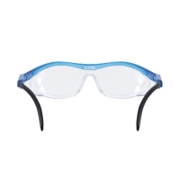 очки "сафари" - прозрачные линзы, голубая оправа, регулируемые дужки, незапотевающие, "ампаро"