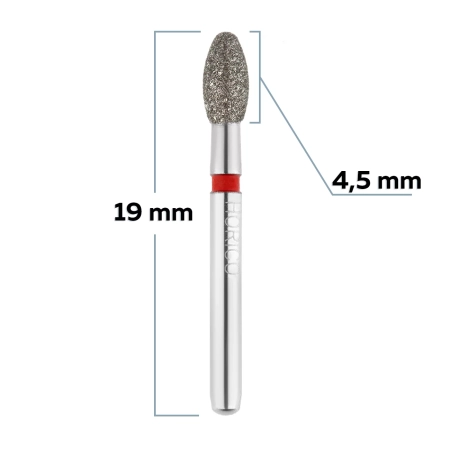 FG277C023 Бор алмазный FG - олива закругленная - 023 красный HORICO