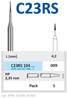 c23rs104009 бор твердосплавный - пламя остроконечное - 009