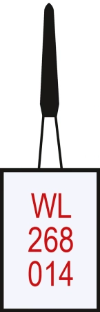 WL268014 Бор алмазный W - конус закругленный - 014 серый HORICO