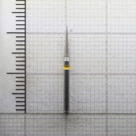 fg165f014 бор алмазный fg - конус остроконечный - 014 желтый horico