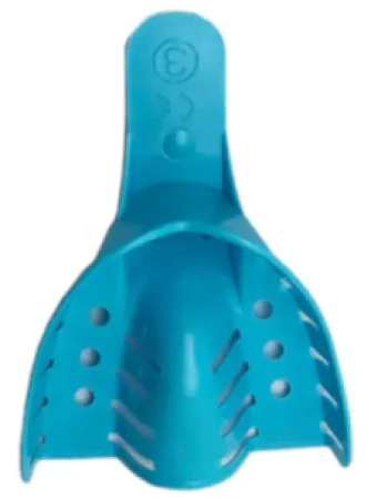 ложки для снятия слепков перфорированные пластиковые №2 верх, 12 шт, jnb